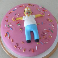 Homer Simpson Donut Cake 